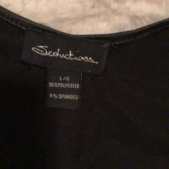 🔥Sexy Little Black Tank Dress Mesh Shiny Wet Faux Leather Bodycon M Sleeveless - Picture 3 of 10